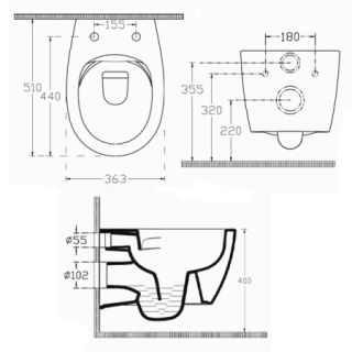 Подвесной унитаз Isvea Soluzione II 10MY02002SV безободковый скрытый крепеж SmartFix Plus белый